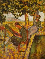 Молодые девушки в саду 1921 Молодые девушки в саду 1921